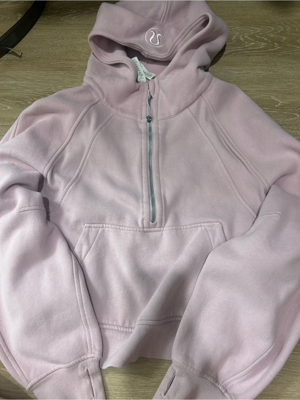 lululemon athletica Light Pink Half-Zip Hoodie Pullover